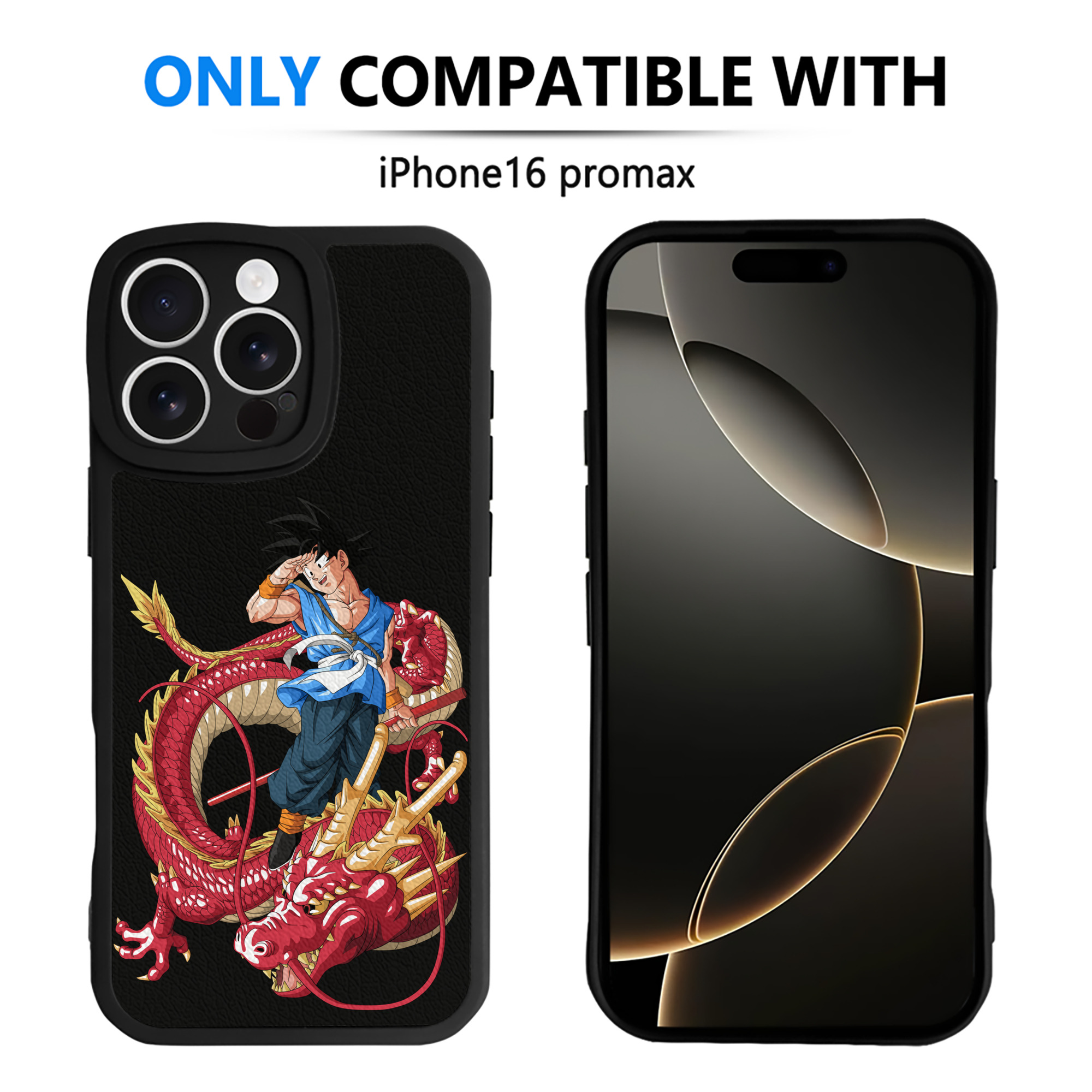 （画像用） ドラゴンボール 孫悟空（そん ごくう）Son Goku カカロット DRAGON BALL Kakarotto 【iPhone 16シリーズ対応】シリコンスマホケース（レザー調） 材質：シリコン